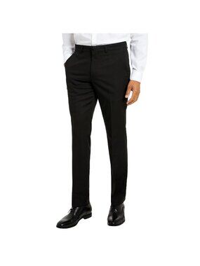Ted Baker Men's 36x29 Black Straight Fit Dress Pants M1046